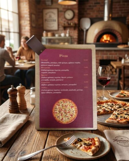 Επαγγελματικός ξύλινος κατάλογος πινακίδα για cocktail bar